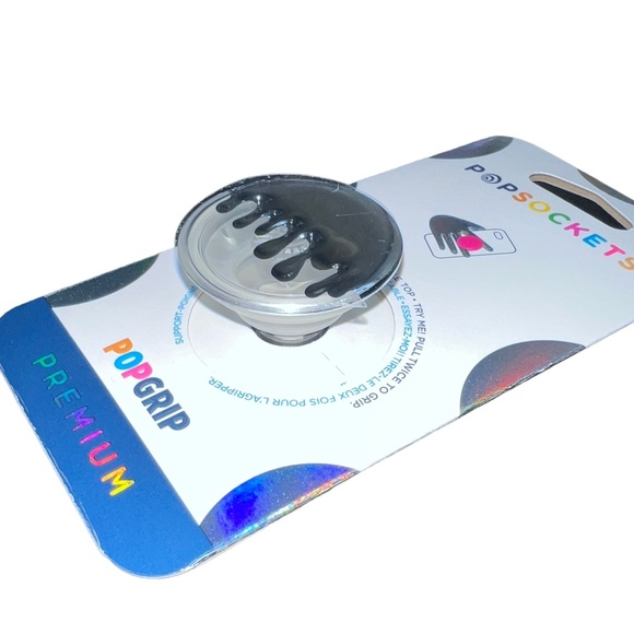 POPSOCKETS Dripping Silver Chrome Premium Phone Grip Kick Stand PopGrip - Picture 13 of 15